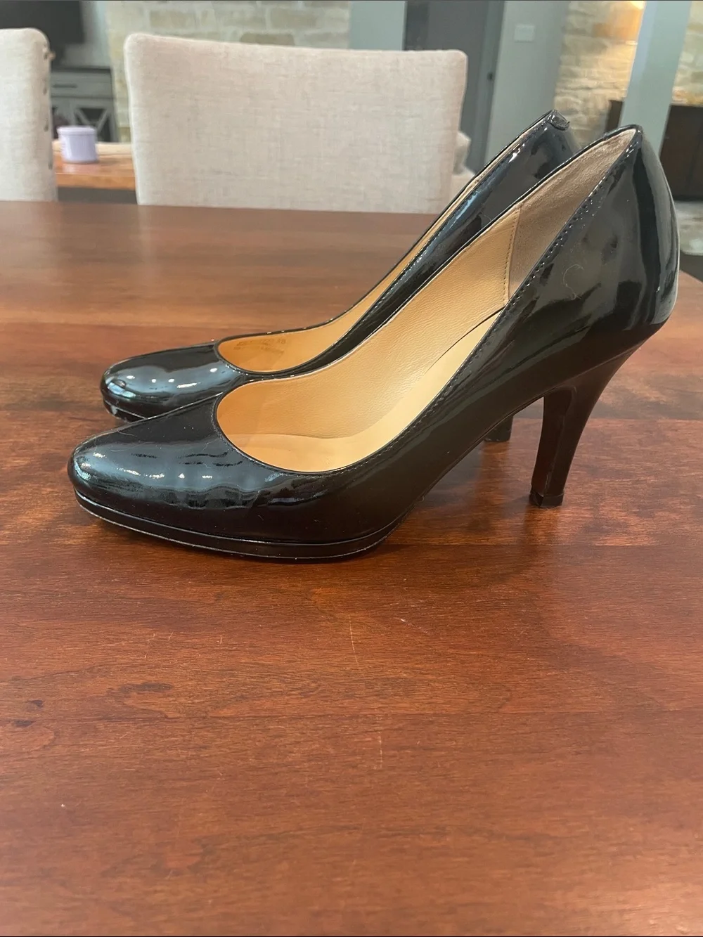 Cole Haan Black Patent Leather Classic Pump Heels